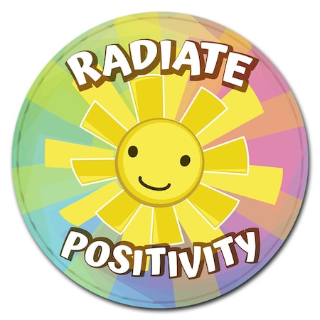 Radiate Positivity Circle Vinyl Laminated Decal